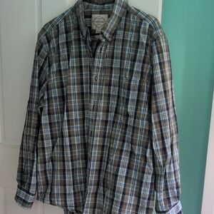 Men's Plaid Button-Up Shirt